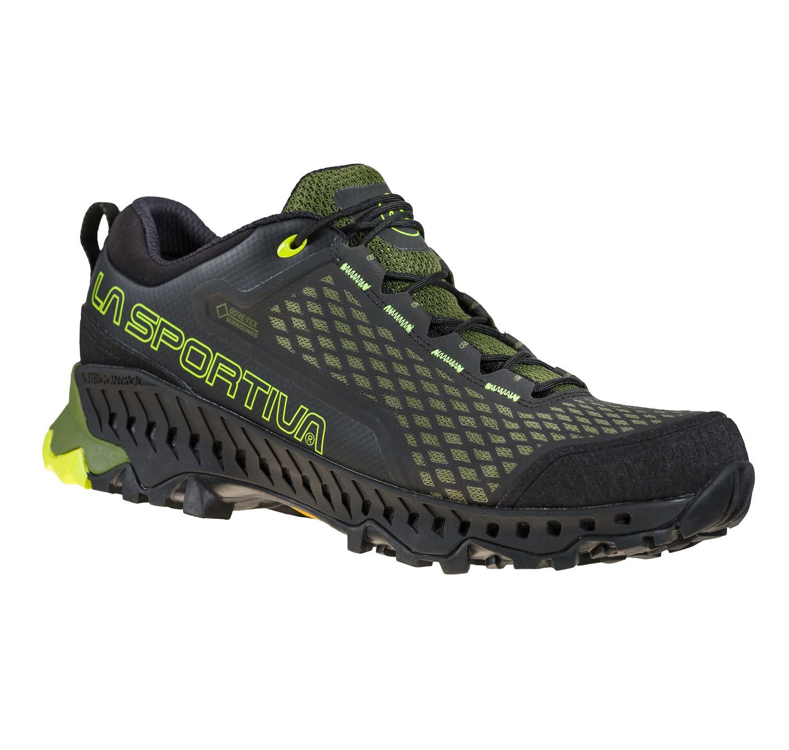 Обувь для активного отдыха La Sportiva Spire GTX черно-неоновая для походов и путешествий на сайте интернет-магазина спортивной экипировки