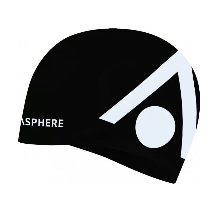 Трехчастная шапочка для плавания Aqua Sphere Tri Cap Black White для активного отдыха плавания и спорта, экипировка для купания, обувь и одежда для путешествий и походов для онлайн магазина товаров для активной жизни