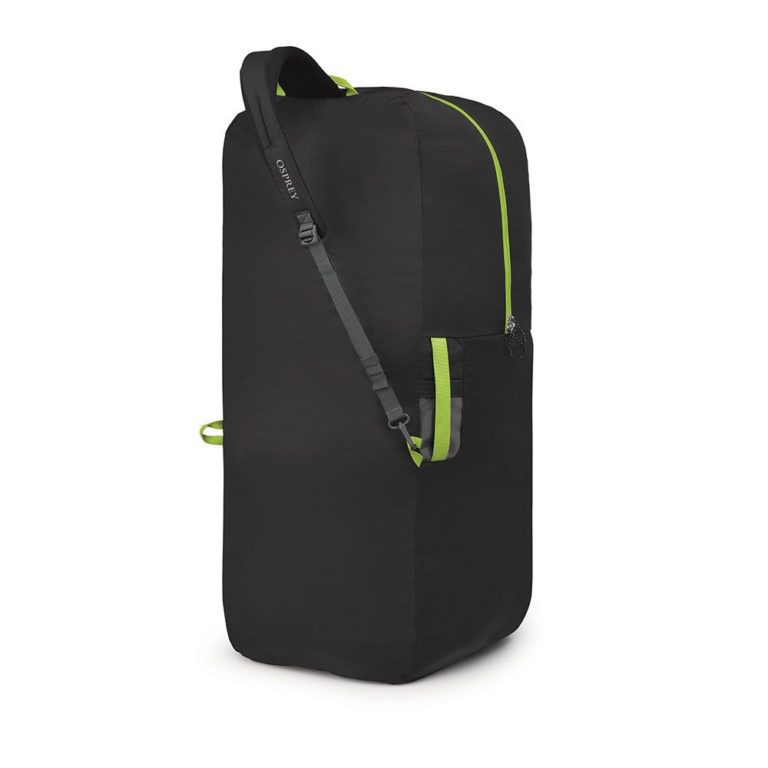 Рука с сумкой Osprey Airporter Black для путешествий, активный отдых, походы, альпинизм и туристические товары для онлайн-магазина