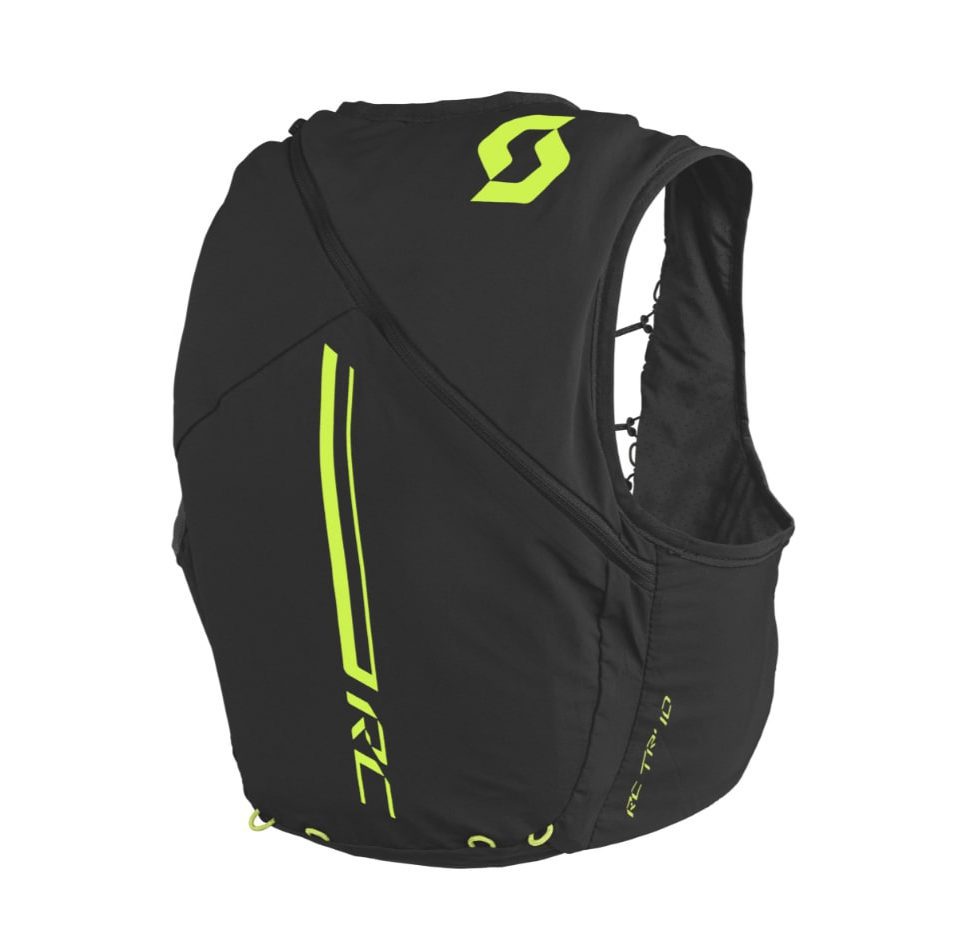 Техническая жилетка Scott Pack Trail RC TR 10 черно-жёлтая для активного отдыха путешествий походов и альпинизма на онлайн магазине спортивной экипировки