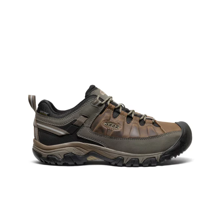 Треккинговые ботинки Keen Targhee III Mid WP Wide Mns с шнуровкой для активного отдыха, походов и путешествий, обувь для альпинизма и туризма, черные боковые детали
