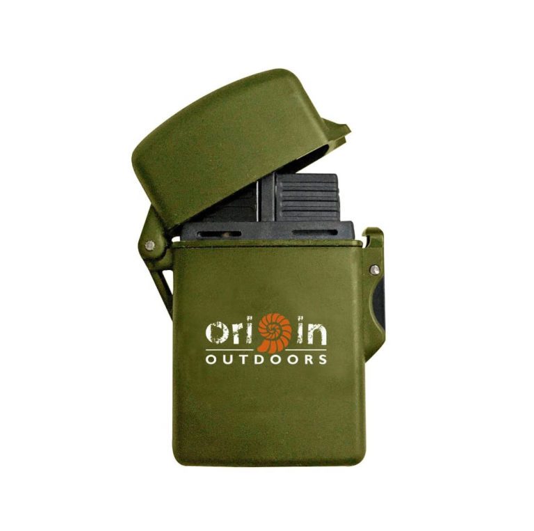 Зажигалка Origin Outdoors Storm Waterproof оливковая для активного отдыха туристов и любителей походов обувь и одежда для активного образа жизни для путешествий и альпинизма