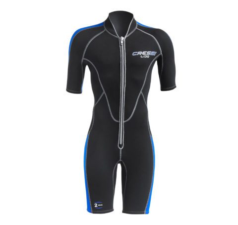 Мужской гидрокостюм Cressi-Sub Lido Shorty Wetsuit черно-синий для активного отдыха, плавания, дайвинга и морских путешествий