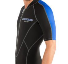 Мужской гидрокостюм Cressi-Sub Lido Shorty Wetsuit для активного отдыха, плавания, дайвинга и путешествий, черно-синий, 2 мм