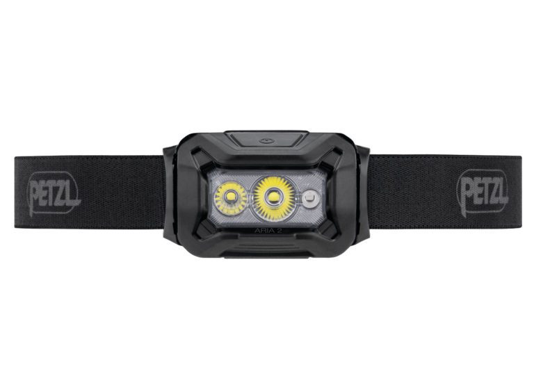 Налобный фонарь Petzl Aria 2 RGB черный для активного отдыха, походов, скалолазания и путешествий на сайте магазина с одеждой и обувью для активного образа жизни