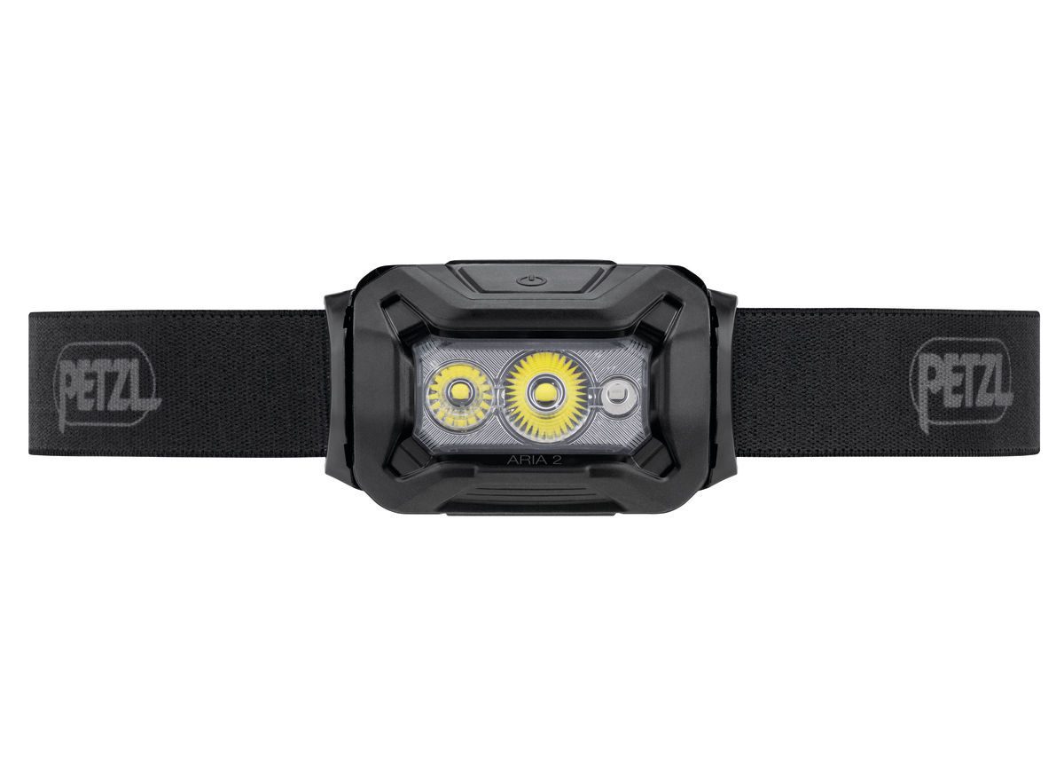 Налобный фонарь Petzl Aria 2 RGB черный для активного отдыха, походов, скалолазания и путешествий на сайте магазина с одеждой и обувью для активного образа жизни