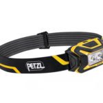 Лобный фонарь Petzl Aria 2R черно-желтый для активных видов спорта, путешествий, хайкинга, альпинизма, туристической экипировки, одежды и обуви для активного отдыха