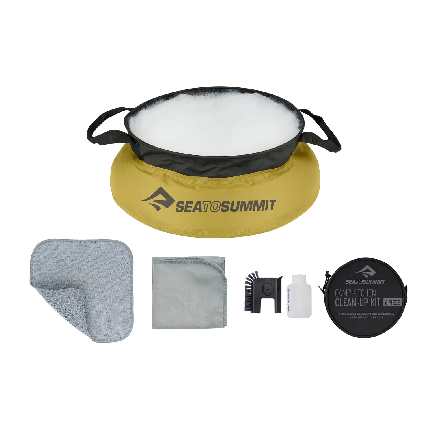 Sea To Summit Camp Kitchen Clean-Up Kit Комплект для мытья посуды для активного отдыха походов и путешествий, принадлежности для туризма уличной одежды обуви снаряжения для хайкинга и альпинизма