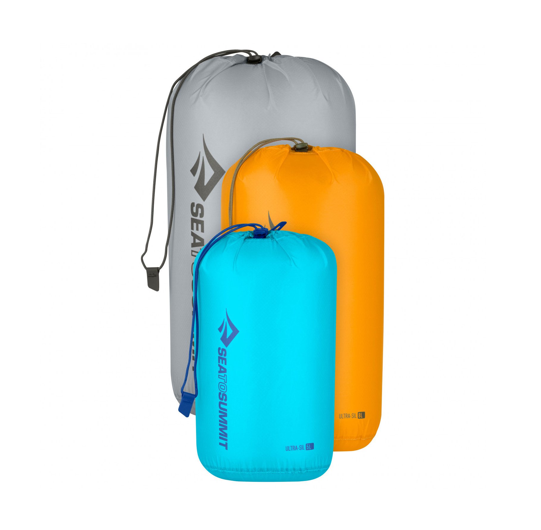 Sea to Summit Ultra Sil Stuff Sack Set 5, 8, 13 L Набор мешков для вещей Sea to Summit Ultra Sil для активного отдыха, походов и путешествий, легкая одежда и обувь для туризма и альпинизма