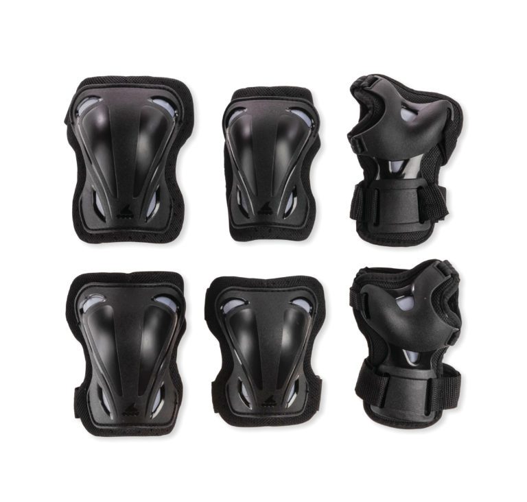 Комплект защиты для роликовых коньков Spokey Gear 3 Pack черный для активного отдыха, роллера, скейтбординга, катания в парке и путешествий на онлайн-магазине спортивной экипировки