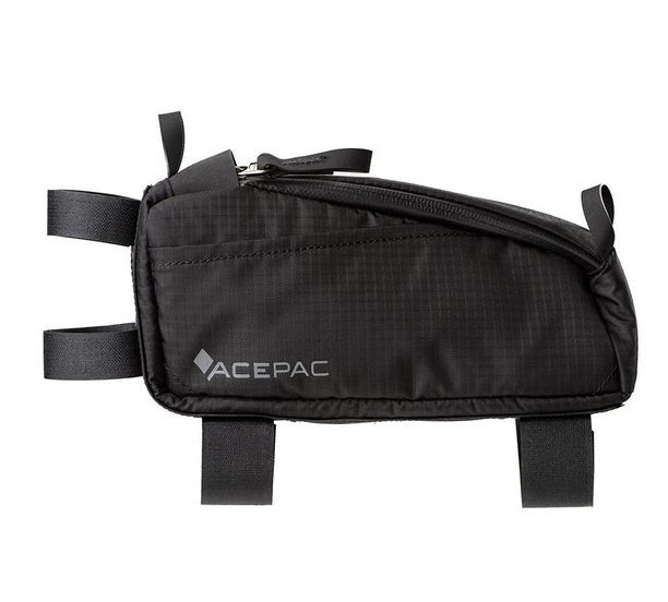 Велосумка на раму Acepac Fuel Bag M черная для активной жизни, походов и путешествий, одежда и обувь для велоспорта и альпинизма