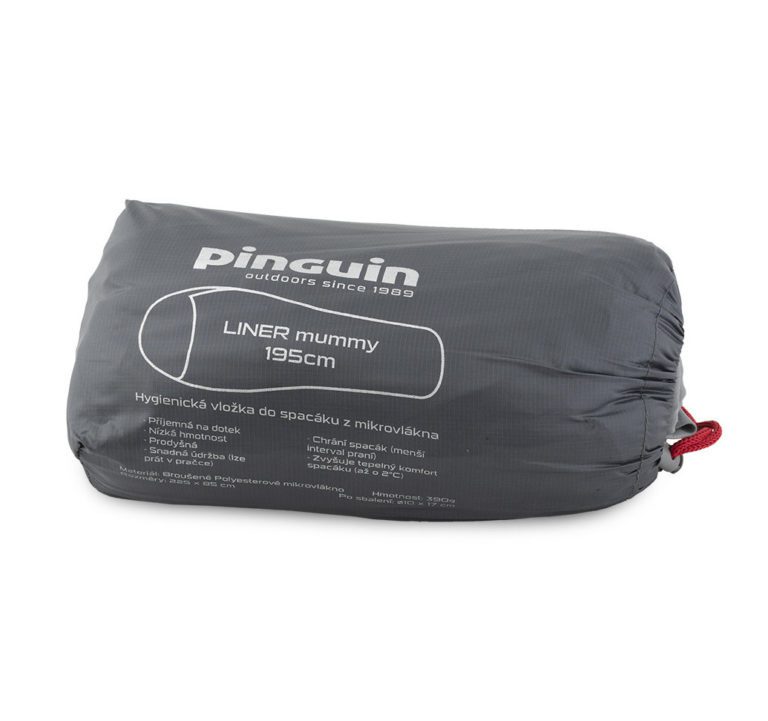Вкладыш в спальник Pinguin Liner Mummy 185 серый для активного отдыха походов и кемпинга устойчивость в экстремальных условиях для любителей путешествий и альпинизма в интернет-магазине активной жизни
