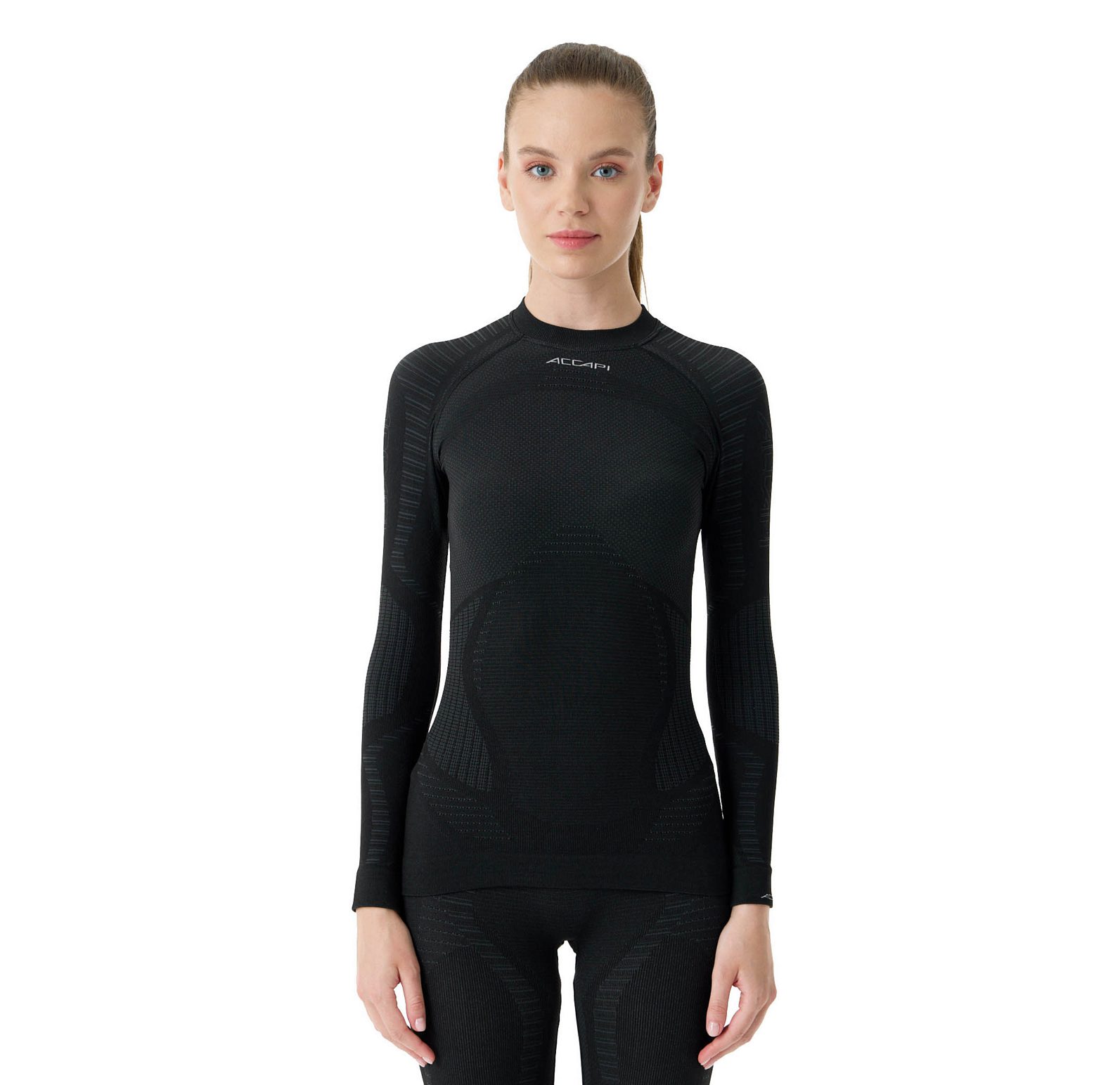 Термофутболка Accapi Xperience Wmn black anthracite Термофутболка Accapi Xperience Wmn черная и антрацитовая для активного отдыха и альпинизма на онлайн магазине спортивной одежды и обуви для походов и путешествий