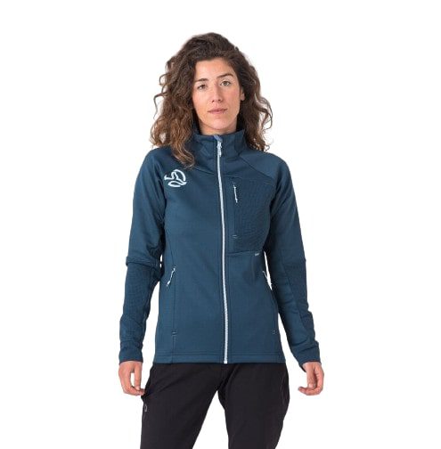Женская куртка для активного отдыха и путешествий Ternua Kalekkia в тёмно-бирюзовом и морском цвете для походов альпинизма и экстрима на сайте магазина активной жизни