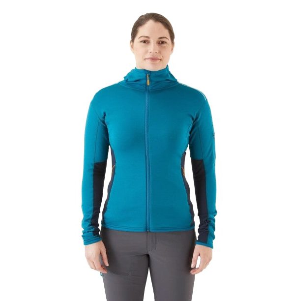 Флисовая куртка Rab Syncrino Mid Hoody Wmn ultramarine для активного отдыха походов и путешествий в онлайн магазине спортивной одежды и обуви