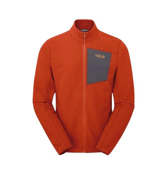 Флисовая куртка Rab Tecton Mns красная глина для активного отдыха отдых на природе походы внедорожные приключения обувь одежда для туризма и альпинизма