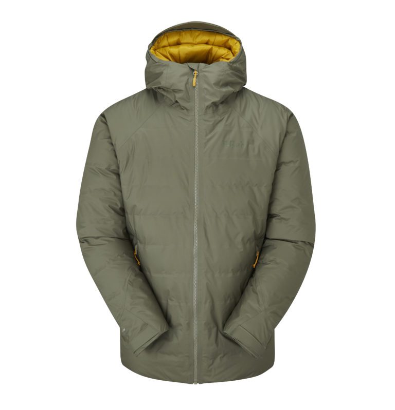 Теплый пуховик Rab Valiance Waterproof Down Mns light khaki для активного отдыха и путешествий, одежда и обувь для хайкинга и альпинизма в онлайн магазине