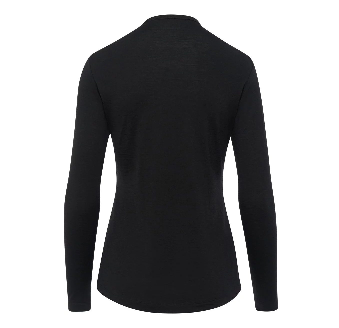 Термофутболка Thermowave Merino Aero LS Wmn черная для активного отдыха, одежды, туристических походов и походов в горы