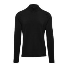 Термофутболка Thermowave Merino Arctic LS 1/2 Zip Mns черная для активного отдыха, туризма, походов и альпинизма в интернет-магазине экипировки для активной жизни