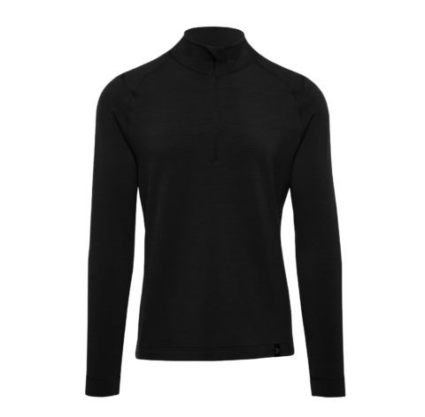 Термофутболка Thermowave Merino Arctic LS 1/2 Zip Mns черная для активного отдыха, туризма, походов и альпинизма в интернет-магазине экипировки для активной жизни