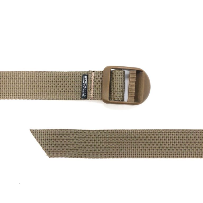 Ремень для активной жизни и путешествий Travel Extreme 150см в цвете хаки, подходит для одежды, походов, альпинизма и туристического снаряжения для онлайн магазина спортивной одежды и обуви
