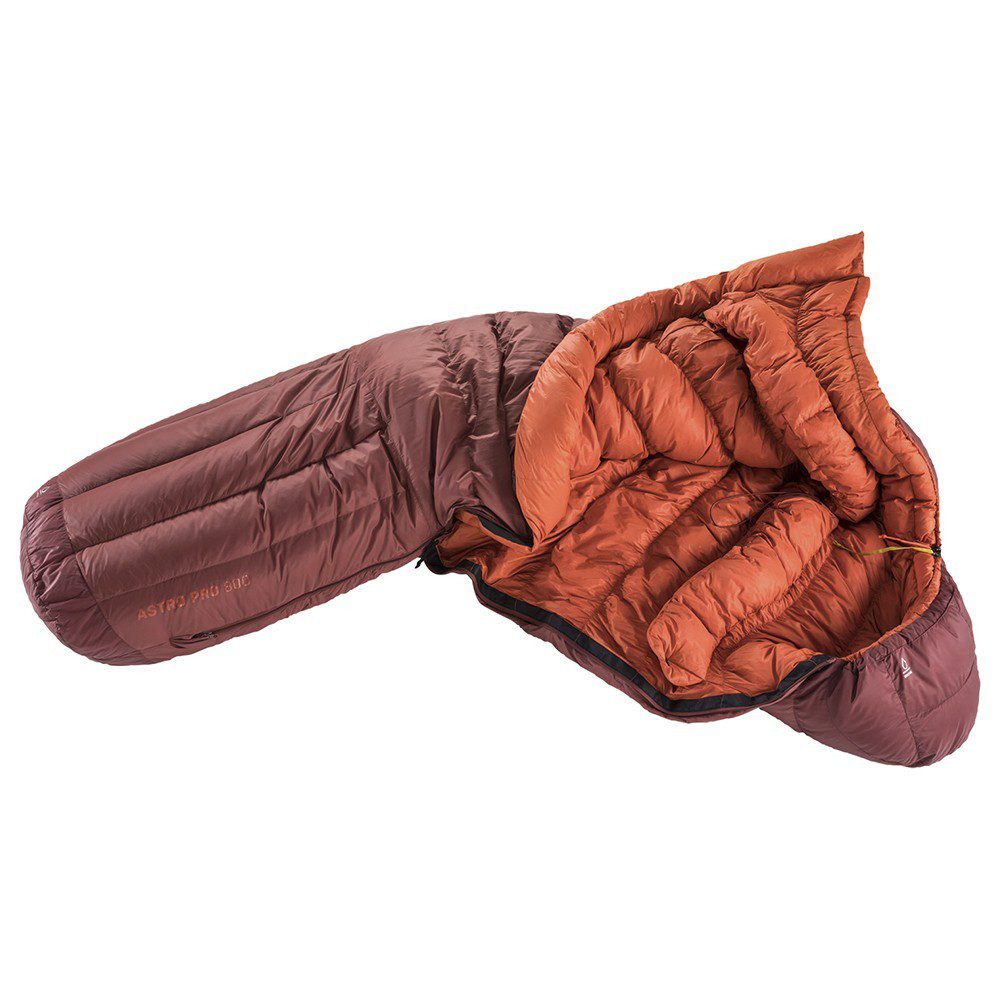 Теплый спальный мешок Deuter Astro Pro 800 EL для активного отдыха, походов, альпинизма и путешествий с красочным дизайном для туристической экипировки и снаряжения