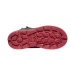 Детские ботинки Keen Redwood Mid WP для активного отдыха, походов, путешествий и альпинизма в стиле стальной серый и красный с красочной д Dahlia, подходящие для онлайн-магазина спортивной одежды и обуви