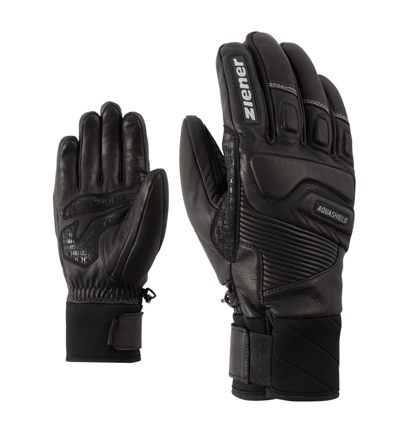 Перчатки Ziener Gisor черные для активного отдыха, походов и альпинизма, спортивная одежда и обувь для путешествий