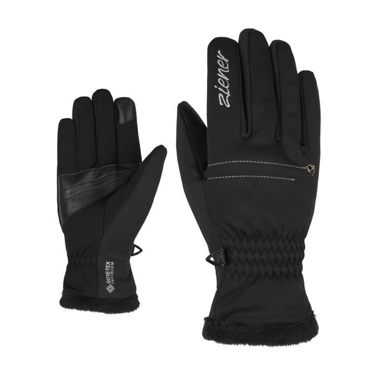 Перчатки Ziener Idina Touch Black для активного отдыха, походов, альпинизма и путешествий, одежда и обувь для outdoor активностей