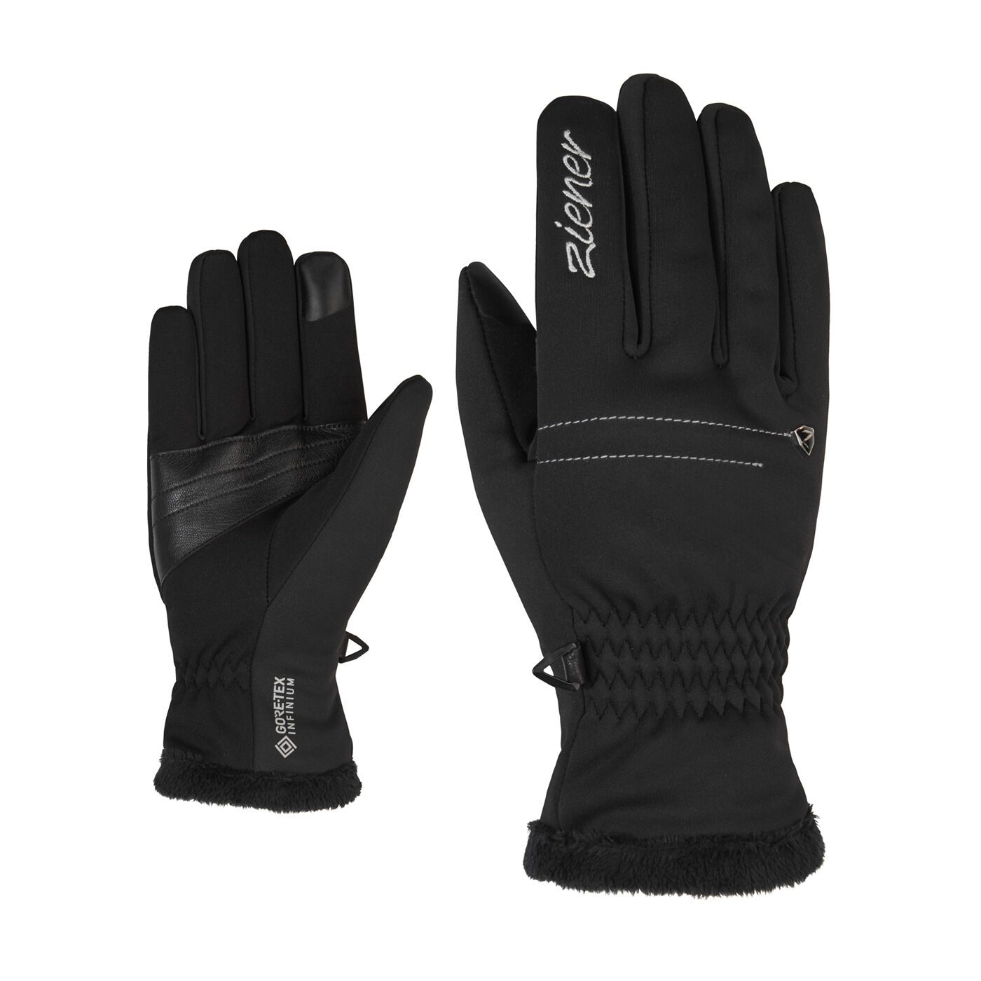 Ziener Idina Touch black Перчатки Ziener Idina Touch Black для активного отдыха, походов, альпинизма и путешествий, одежда и обувь для outdoor активностей