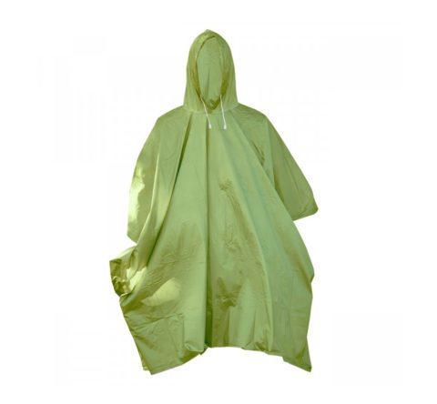 Пончо Yate PVC зеленое для активного отдыха, походов, путешествий и спортивной одежды для туризма и альпинизма