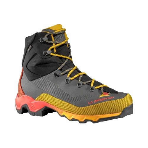 Ботинки La Sportiva Aequilibrium Trek Gtx карбон жёлтые для активного отдыха обувь для походов альпинизма и путешествий на сайте интернет-магазина товаров для активного образа жизни