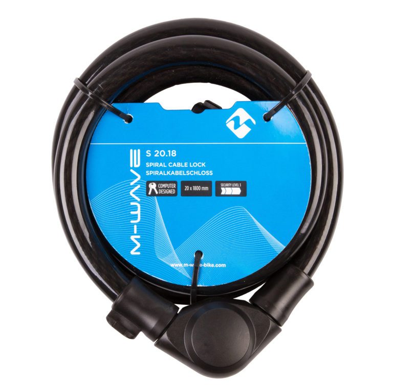 Блокировка для велосипеда M-WAVE S 20.18 спиральный кабель для активного отдыха с вещами для путешествий и туризма, обувью и одеждой для походов и горных восхождений