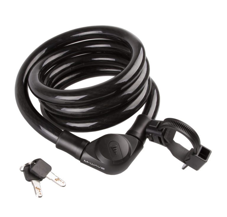 Замок для велосипеда M-WAVE S 20.18 спиральный кабель для активного отдыха спорттовары для велоспорта путешествий походов и альпинизма