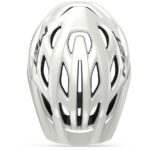 Шлем для активного отдыха и туризма Met Velenco Ce в бело-сером матовом цвете — экипировка для велопоездок, альпинизма, путешествий и походов для любителей активного образа жизни