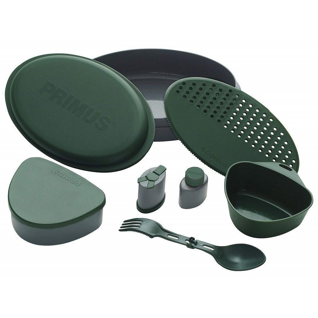 Комплект посуды Primus Meal Set Green для активного отдыха и путешествий, походная посуда для любителей хайкинга и альпинизма, экипировка для туризма и спортивной одежды