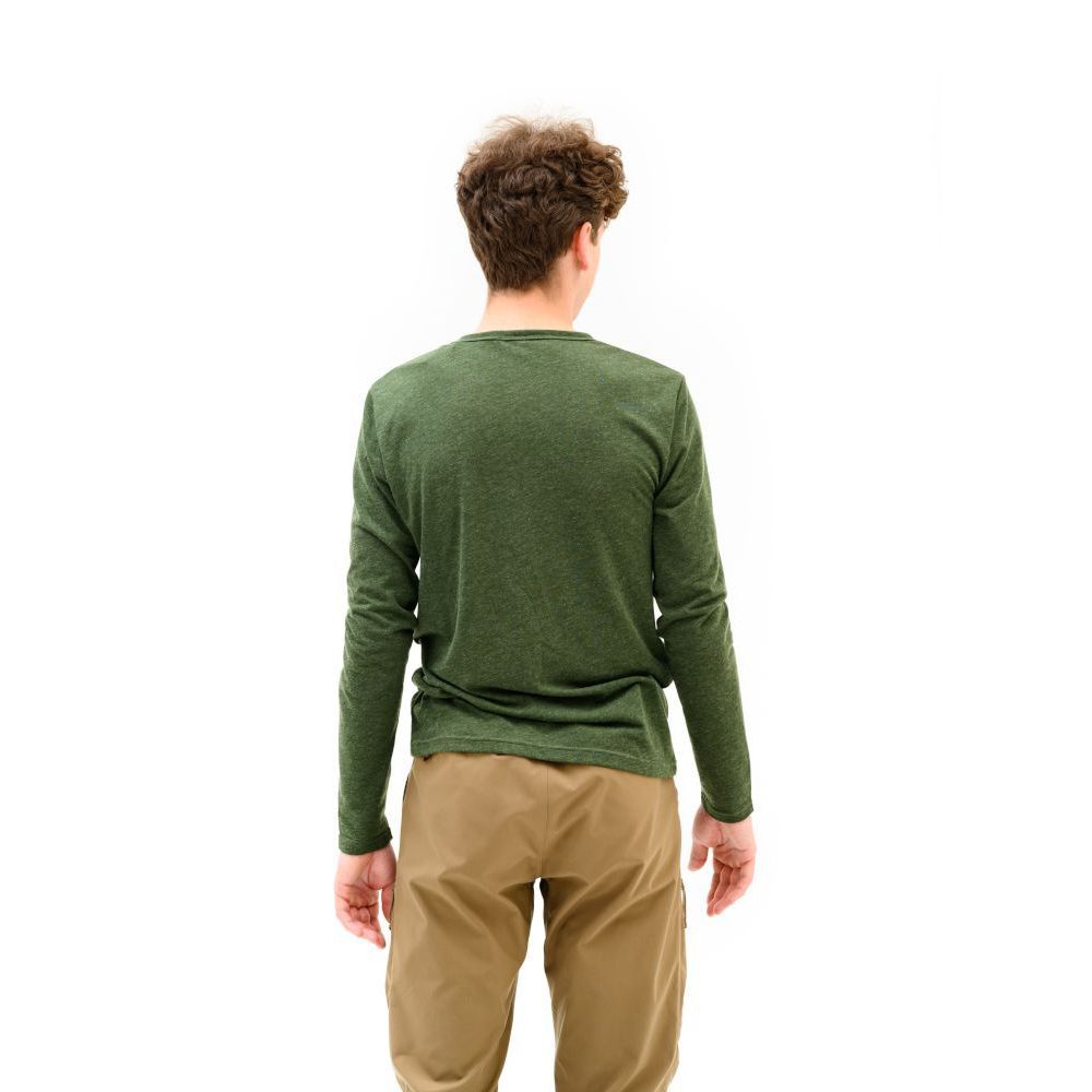 Мужская спортивная футболка Turbat Cozy LS Mns kombu зеленая для активного отдыха, туризма и путешествий, спортивной обуви и одежды для альпинизма и хайкинга
