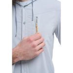 Рубашка Turbat Maya Hood Mns glacier gray для активного отдыха, походов, туризма и путешествий, мужская одежда для outdoor и горных приключений