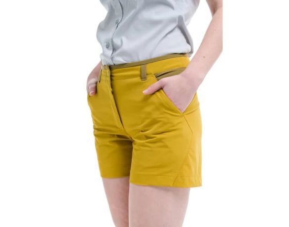 Шорты Turbat Miami Wmn harvest gold желтые для активного отдыха и путешествий, спортивная одежда для походов и альпинизма, обувь и экипировка для outdoor спорта