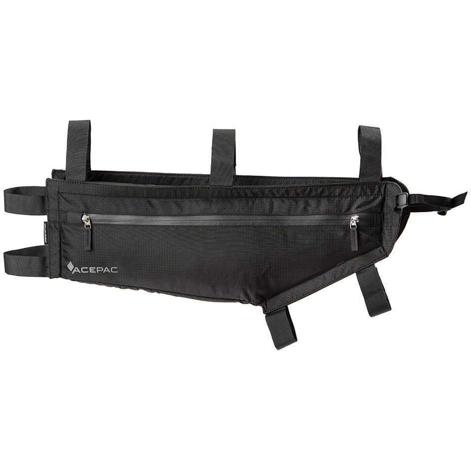 Acepac Zip frame bag MKIII L Black Велосумка на раму Acepac Zip frame bag MKIII L черная для активного отдыха, велоспорта, туризма, походов, лыжного спорта и путешествий в онлайн магазине спортивной одежды и обуви