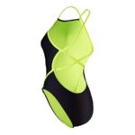 Сухой купальник Aqua Sphere Essential Diamond Back ADJ черный желтый для активного отдыха, плавания, водных видов спорта и путешествий на онлайн магазине спортивной одежды и обуви