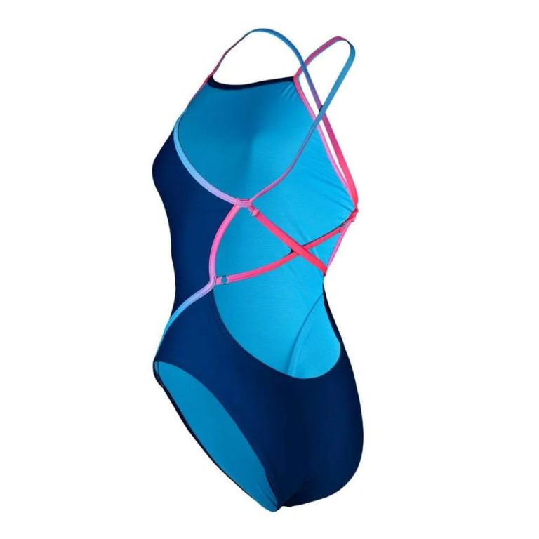 Пляжный купальный костюм Aqua Sphere Essential Diamond Back ADJ черно-желтый для активного отдыха, плавания, серфинга и тенниса в интернет магазине экипировки для активной жизни