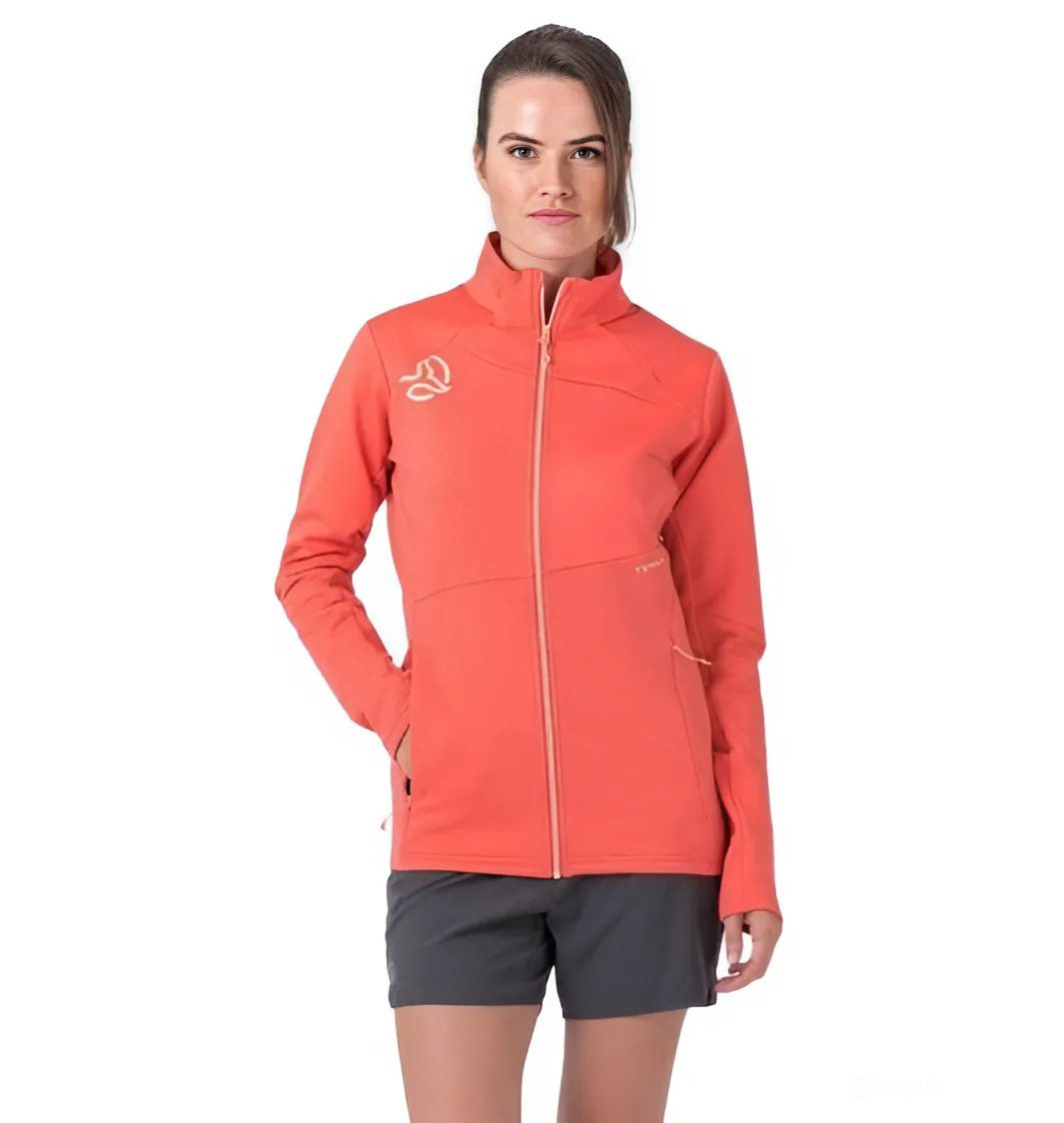 Женская активная куртка Ternua Teslin Wmn в цвете Living Coral для outdoor активного отдыха, путешествий, хайкинга, альпинизма и спорта на природу