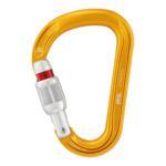 Карабин Petzl Attache Screw Lock желтый для активного отдыха туризма скалолазания активной жизни и снаряжения для походов и альпинизма