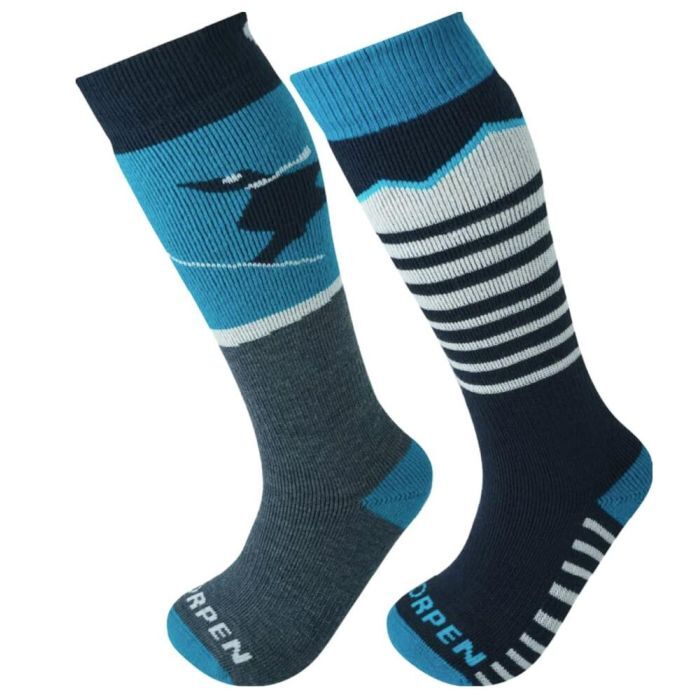 Носки для активного отдыха Lorpen S2KNE, синие, 2 штуки, идеальны для походов, горного туризма и путешествий.