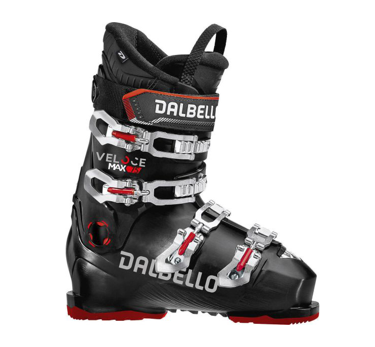 Мужские ботинки для горнолыжного спорта Dalbello Veloce Max 75, черные, идеальны для активного отдыха, горных походов и путешествий.