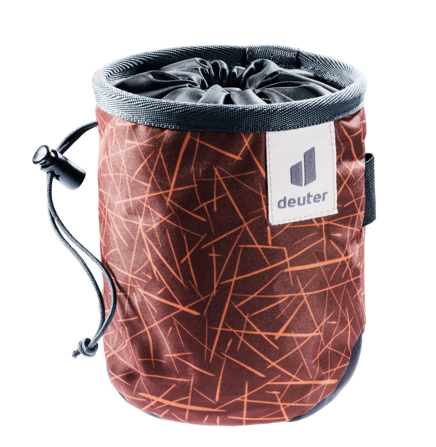 Сумка для магнезии Deuter Gravity в цвете красного дерева, идеальная для активного образа жизни, альпинизма и путешествий.