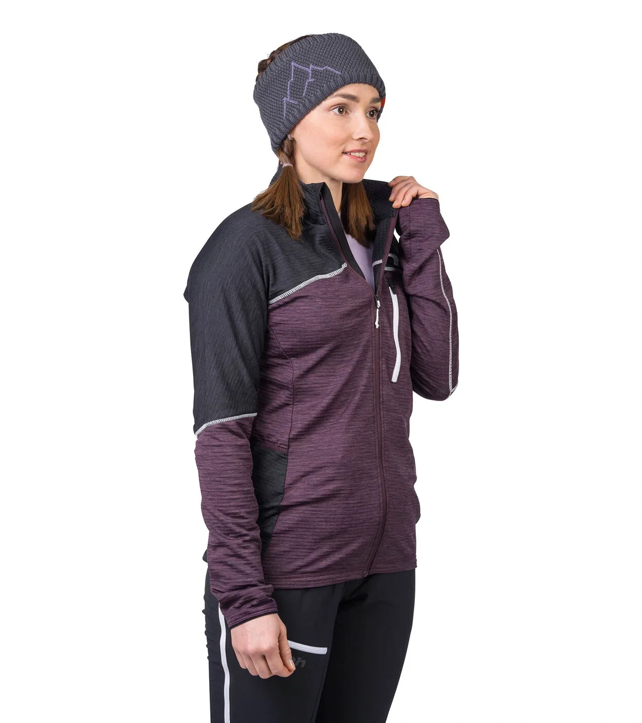 Теплая женская куртка Hannah Meda Wmn prune purple mel для активного отдыха, походов и путешествий на сайте интернет-магазина активной одежды и обуви