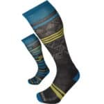 Детали синего носка Lorpen для активного отдыха, идеальны для путешествий, походов и занятий альпинизмом.