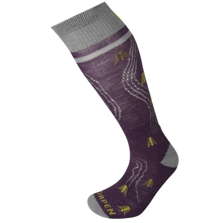 Тёплые носки Lorpen S2MWC серо-сливовые для активного отдыха, походов, горных восхождений и путешествий в интернет-магазине спортивной одежды и обуви